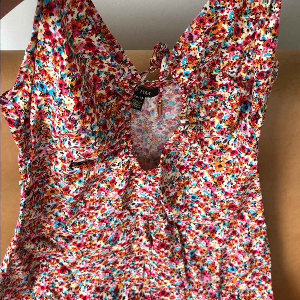 AFRM Multicolor Floral Midi Dress